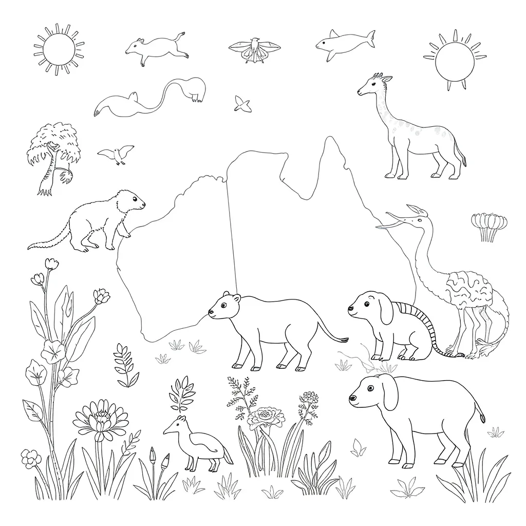 Various Australian native plants and animals for classification