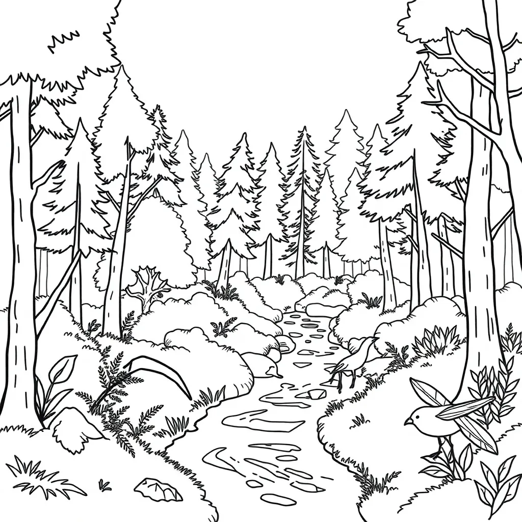 Various ecosystems including forest, ocean, and desert