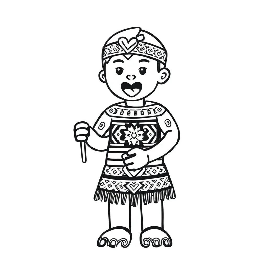 Māori mihi illustration