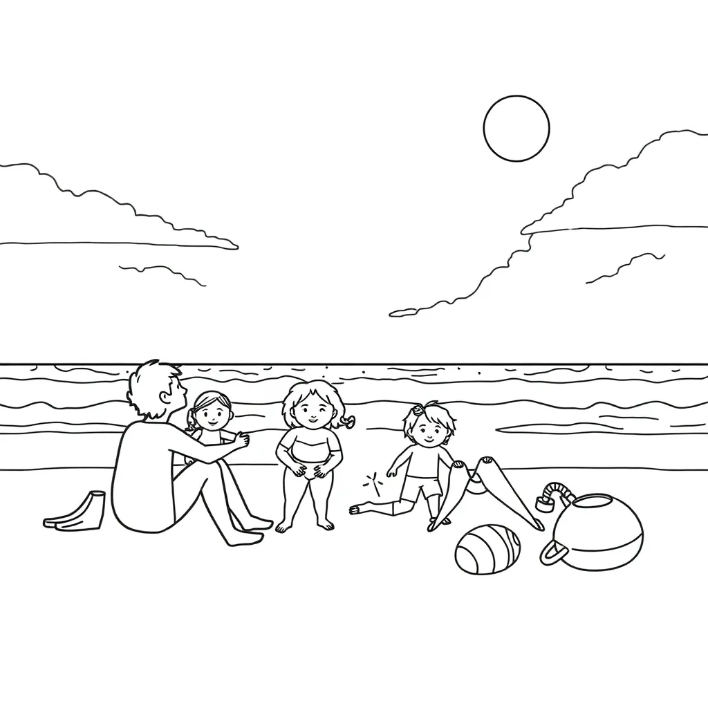 Holiday recount writing illustration