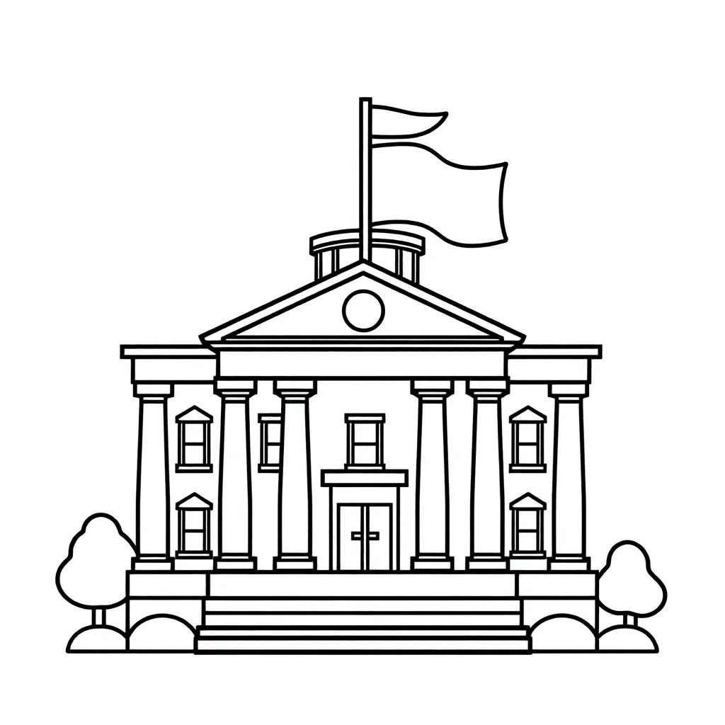 Government building illustration