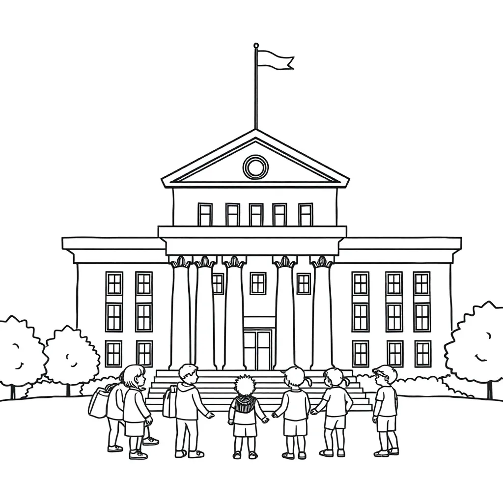 New Zealand Parliament building illustration