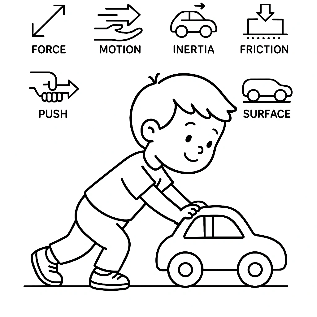 Newton's First Law illustration