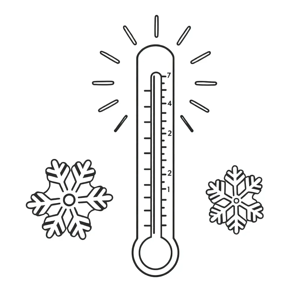 Thermometer and temperature measurement illustration