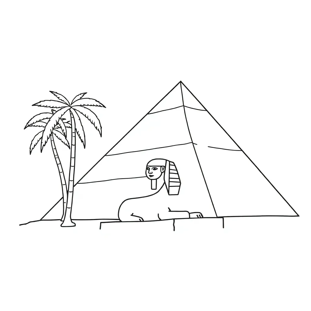 Ancient Egyptian pyramids and pharaoh