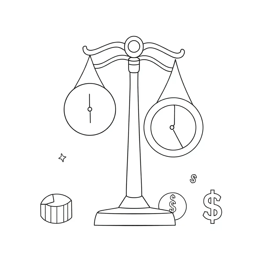 Pizza and money illustration