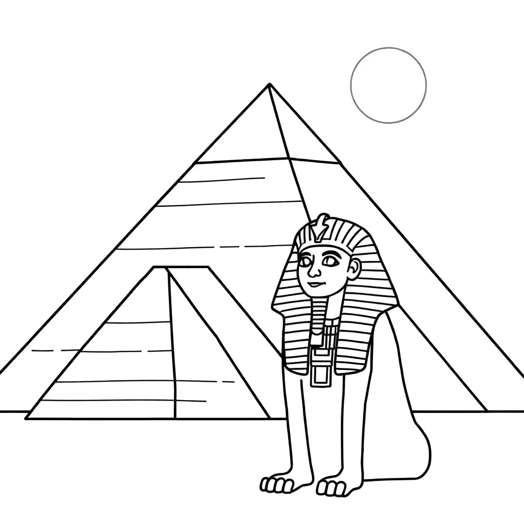 Ancient Egyptian Pharaoh with crown and royal symbols