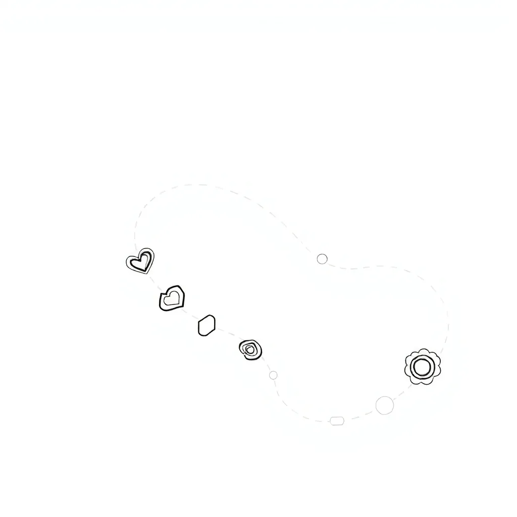 Arrow showing different turns