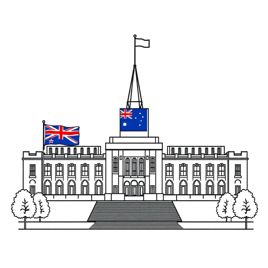 Australian Parliament House illustration