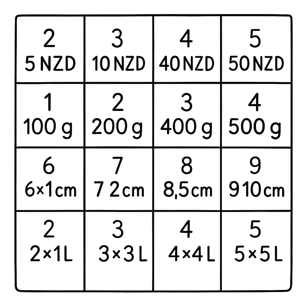 Grid method multiplication illustration