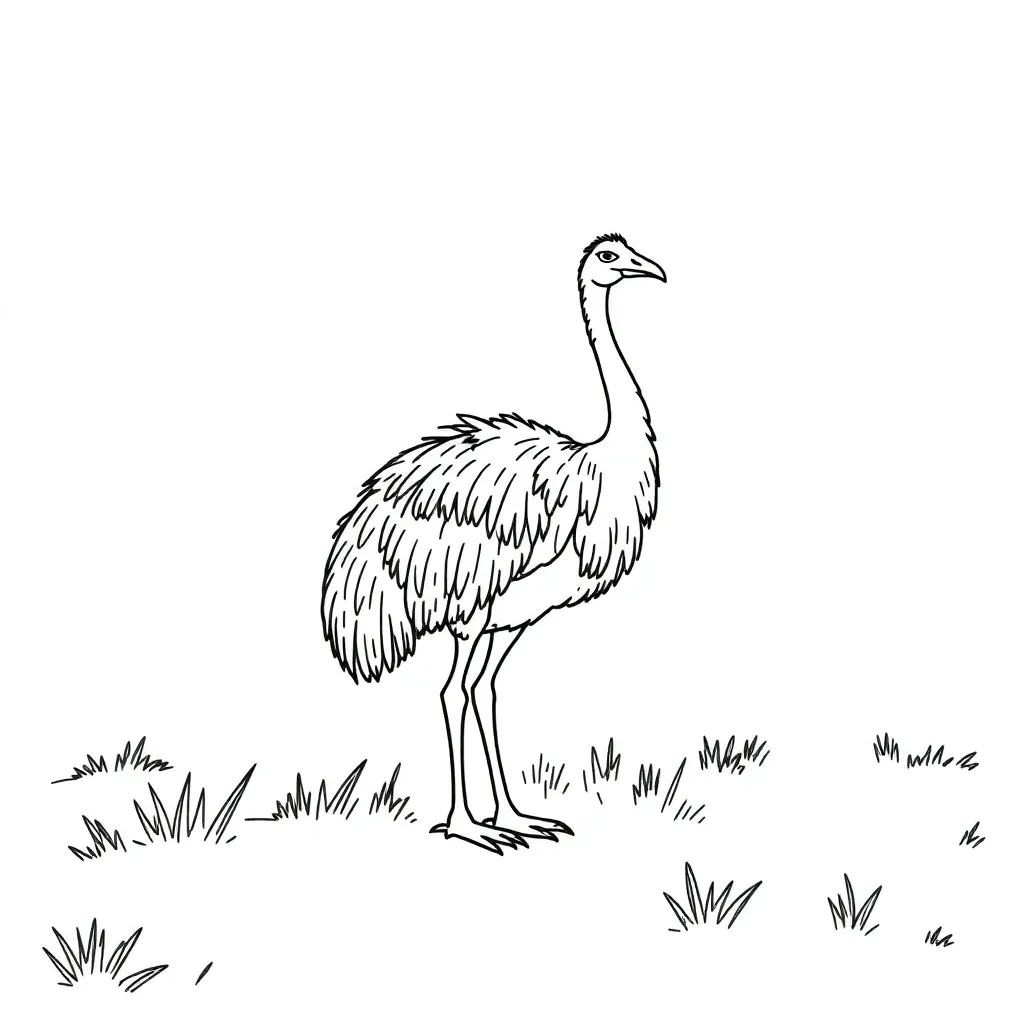 Moa bird illustration