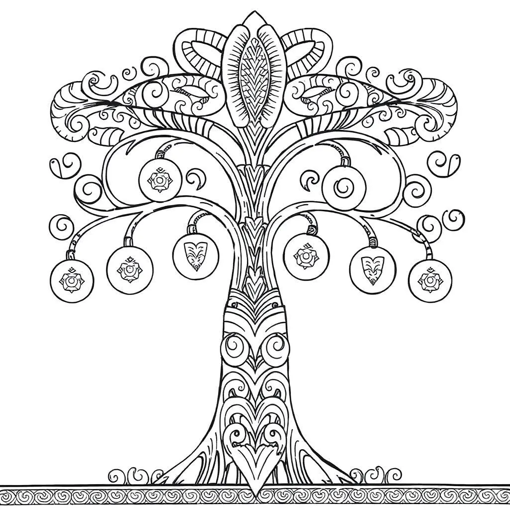 Māori family illustration