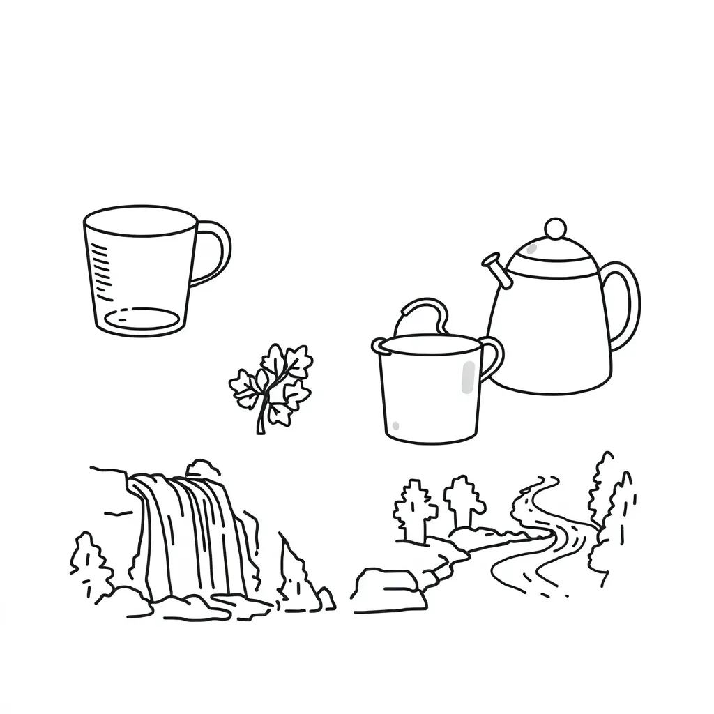 Measuring cups and containers illustration