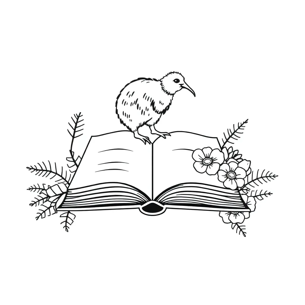 KPop music and reading illustration