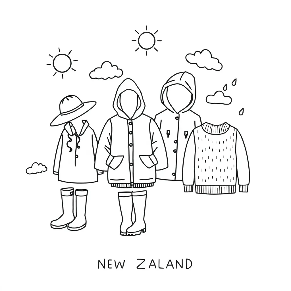 Weather and clothing illustration
