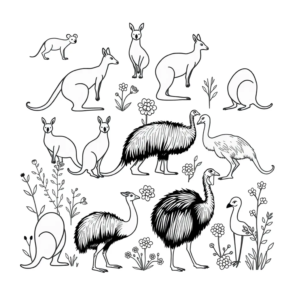 Numbers and counting patterns illustration