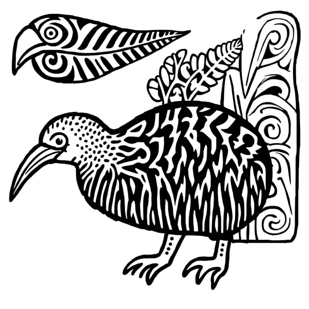 Holiday scene with beach, mountains, and fireworks