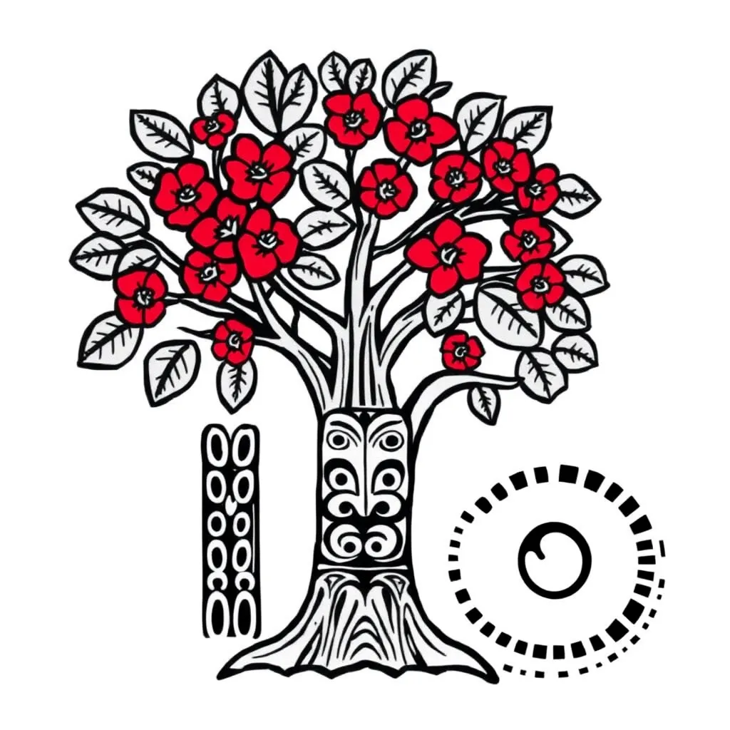 Māori greeting illustration