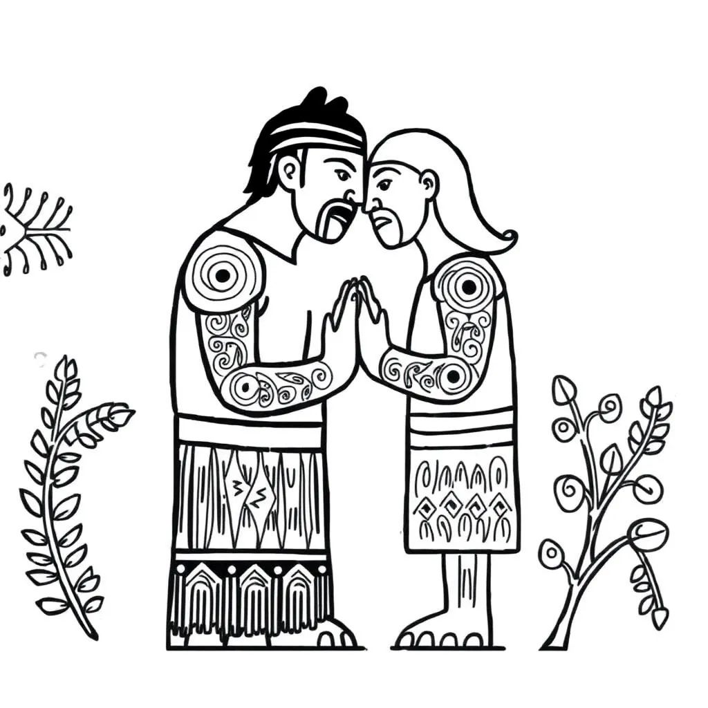 Māori greeting and tikanga illustration