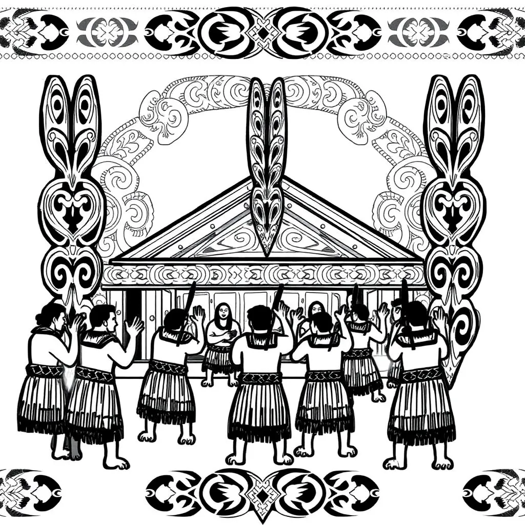 Māori greeting illustration