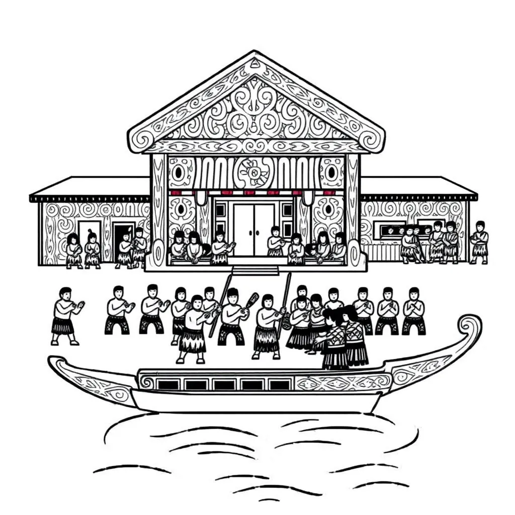 Māori greeting illustration