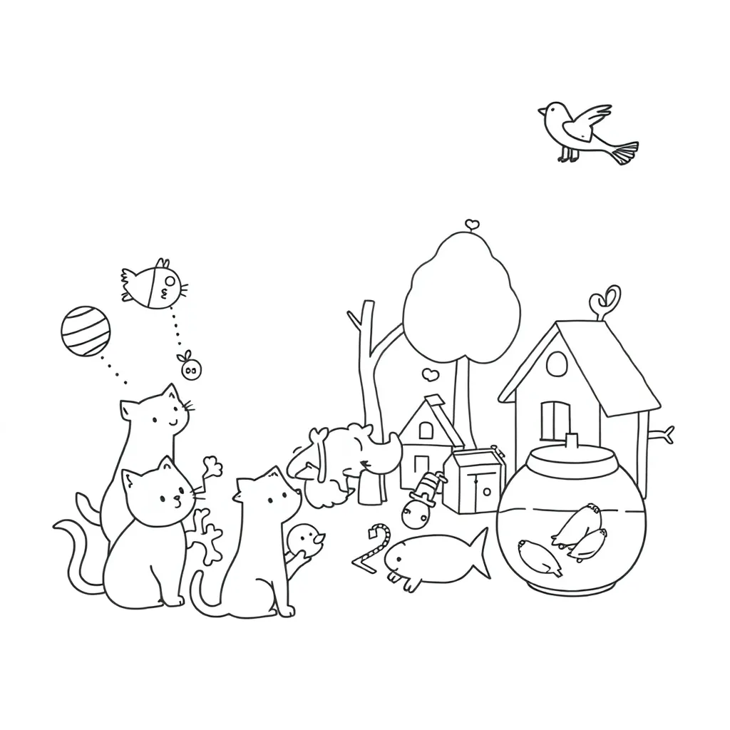 Parts of speech illustration with words and symbols