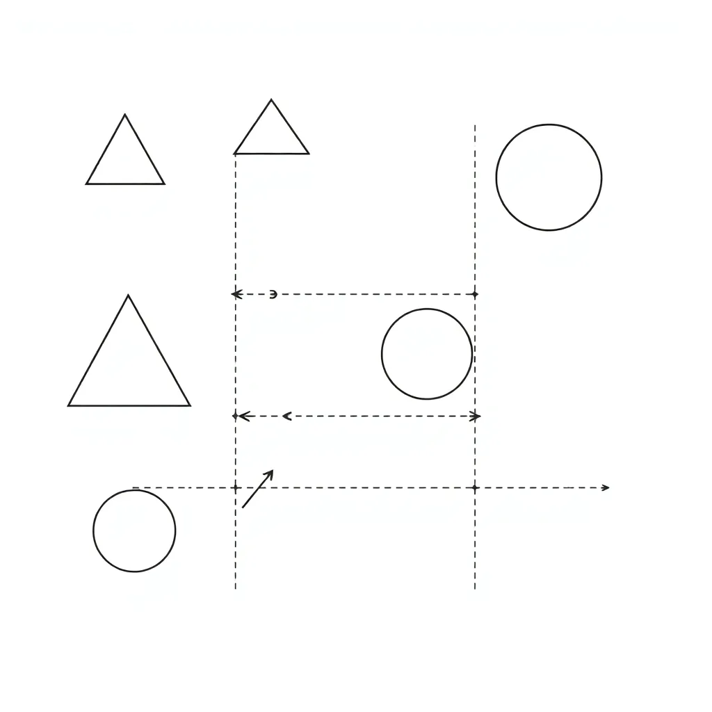 Geometric shapes on a grid showing translation