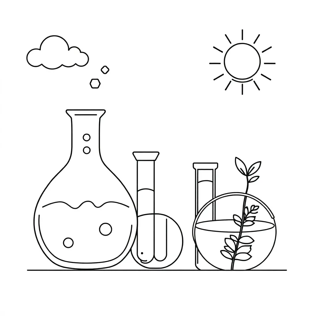 Science experiment illustration