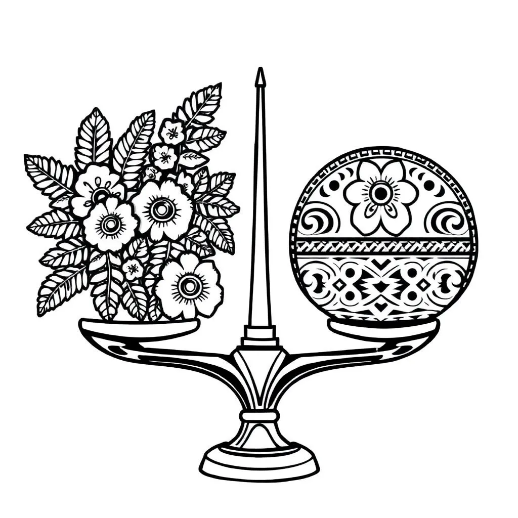 Balance scales with mathematical equations