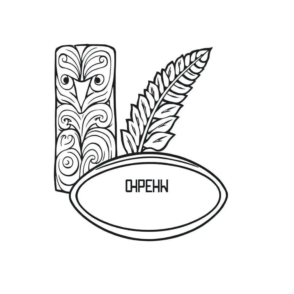 Traditional Māori Ti Uru game illustration