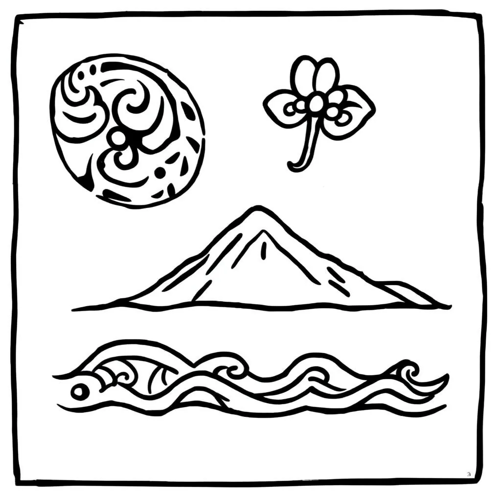 Hauora wellbeing wheel illustration