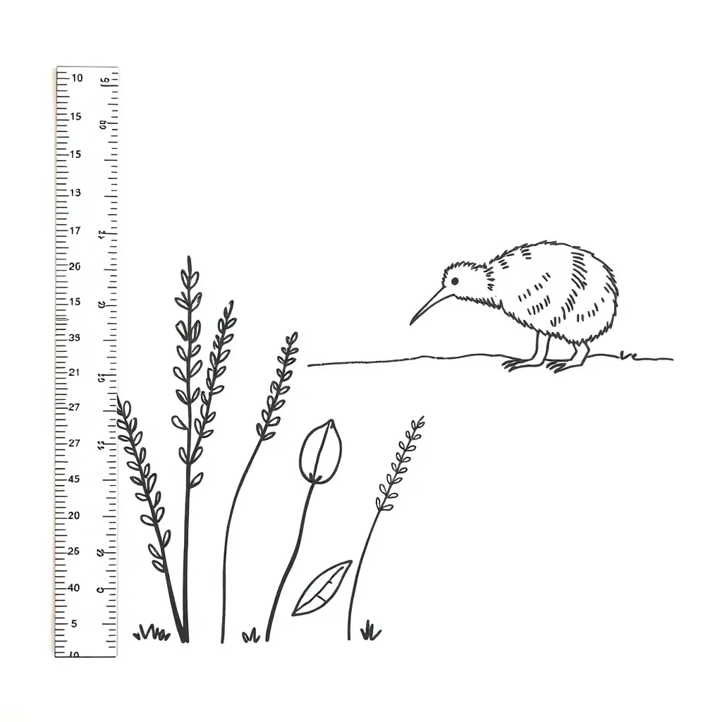 Hand measuring objects illustration