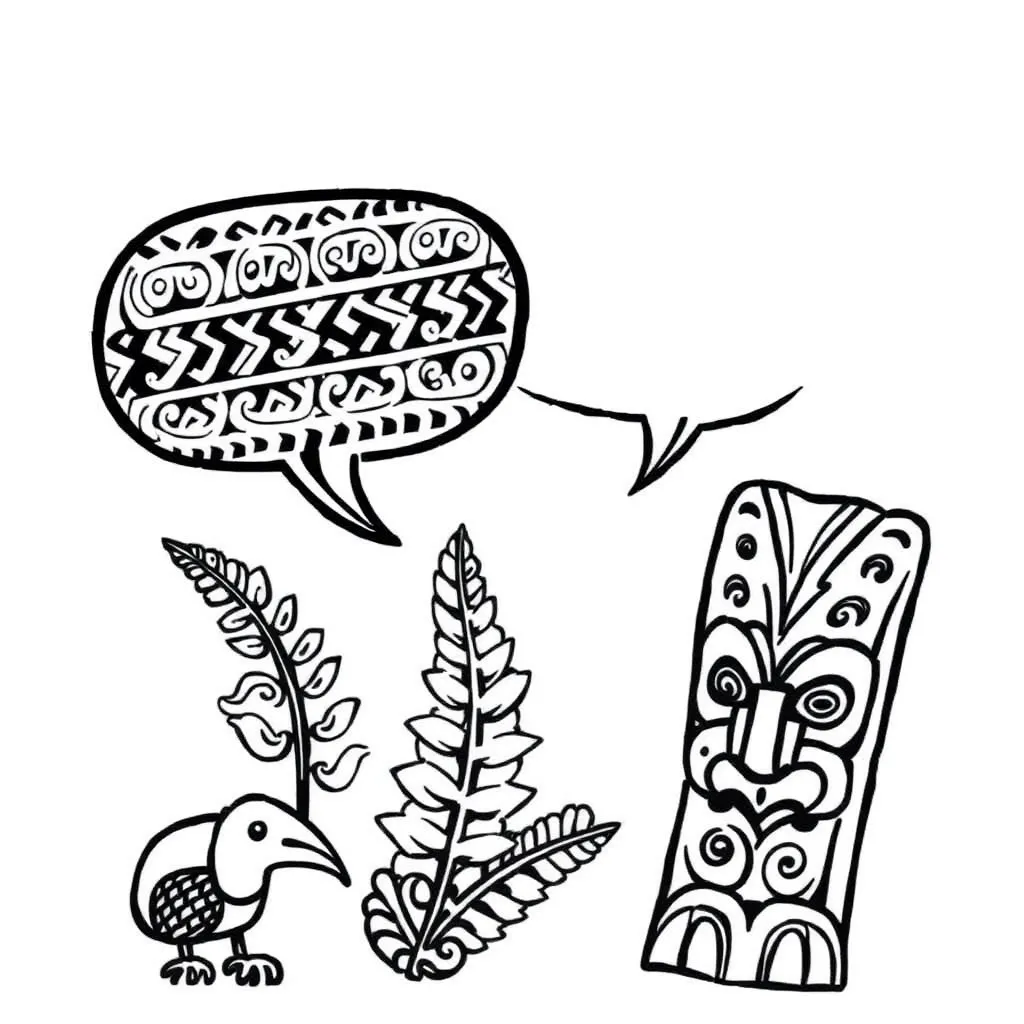 Students having a conversation with speech bubbles