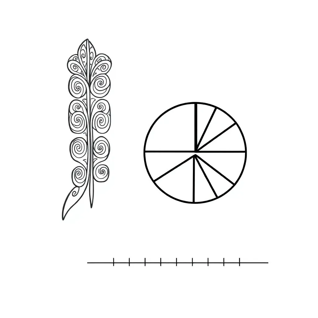 Fraction strips and mathematical symbols