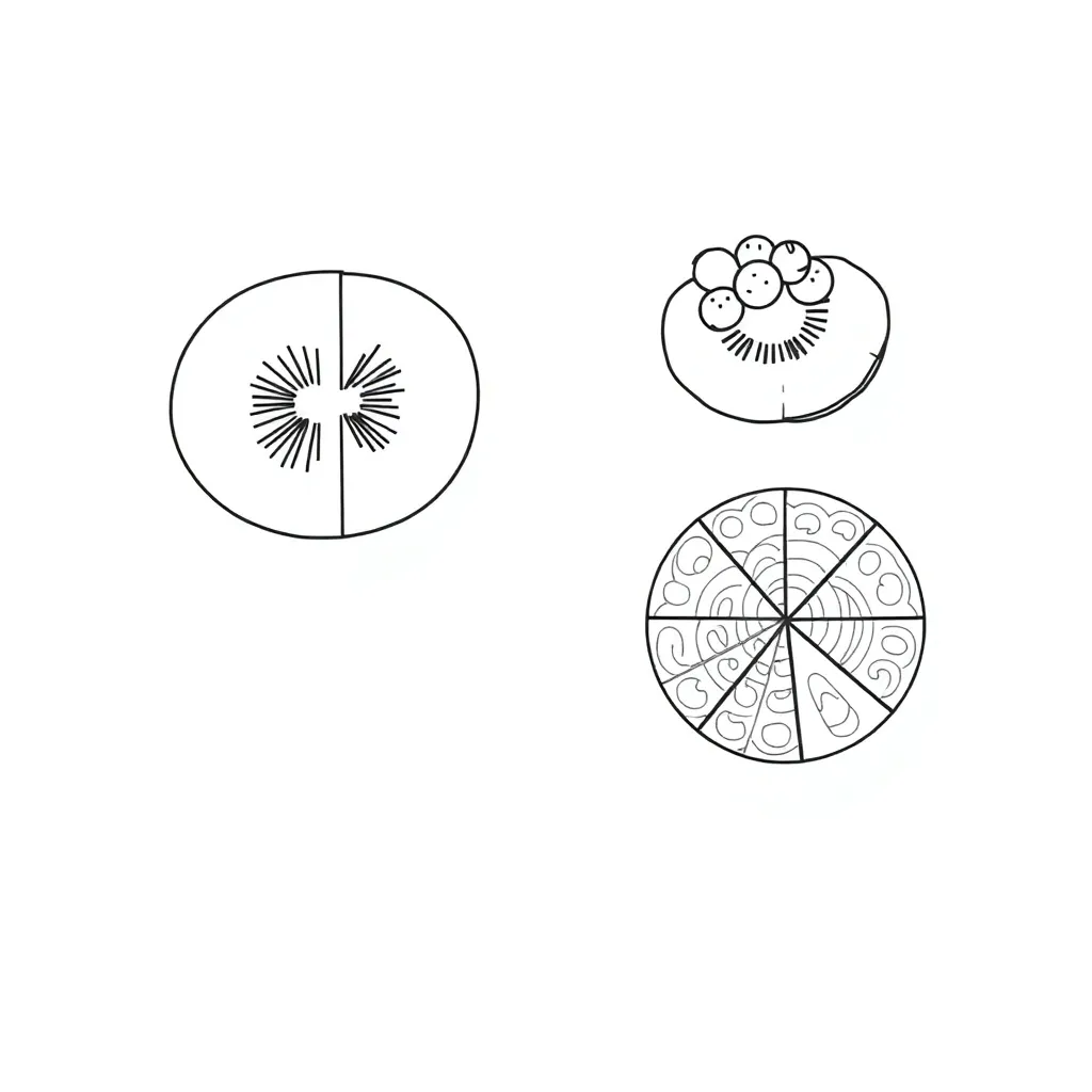 Fraction circles and mathematical symbols