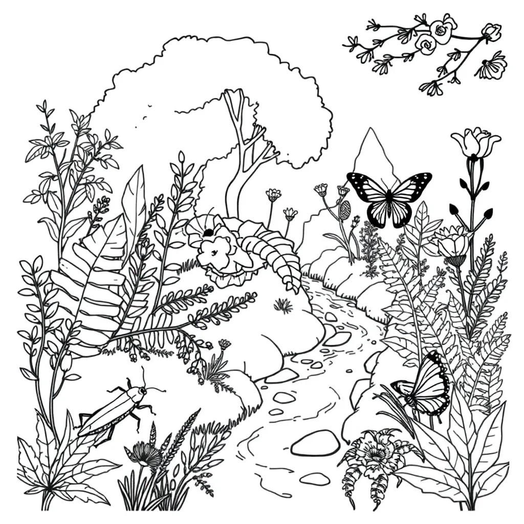 Creepy crawly insects and bugs illustration