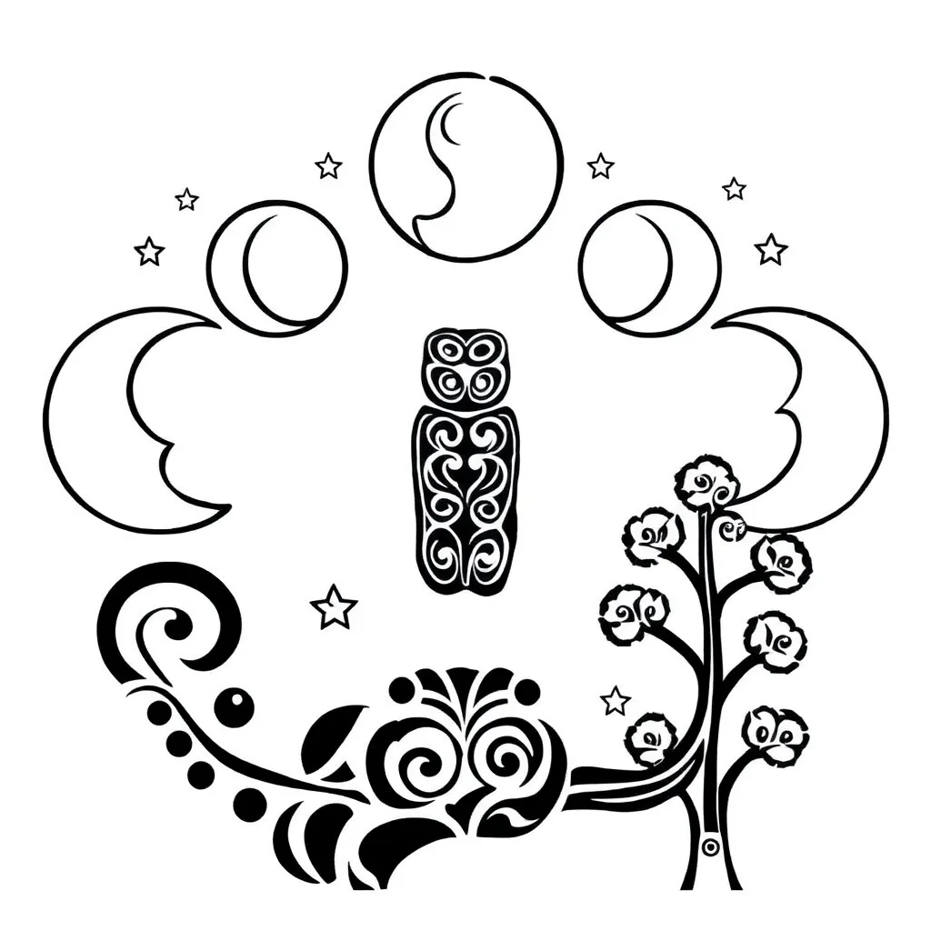 Moon phases illustration