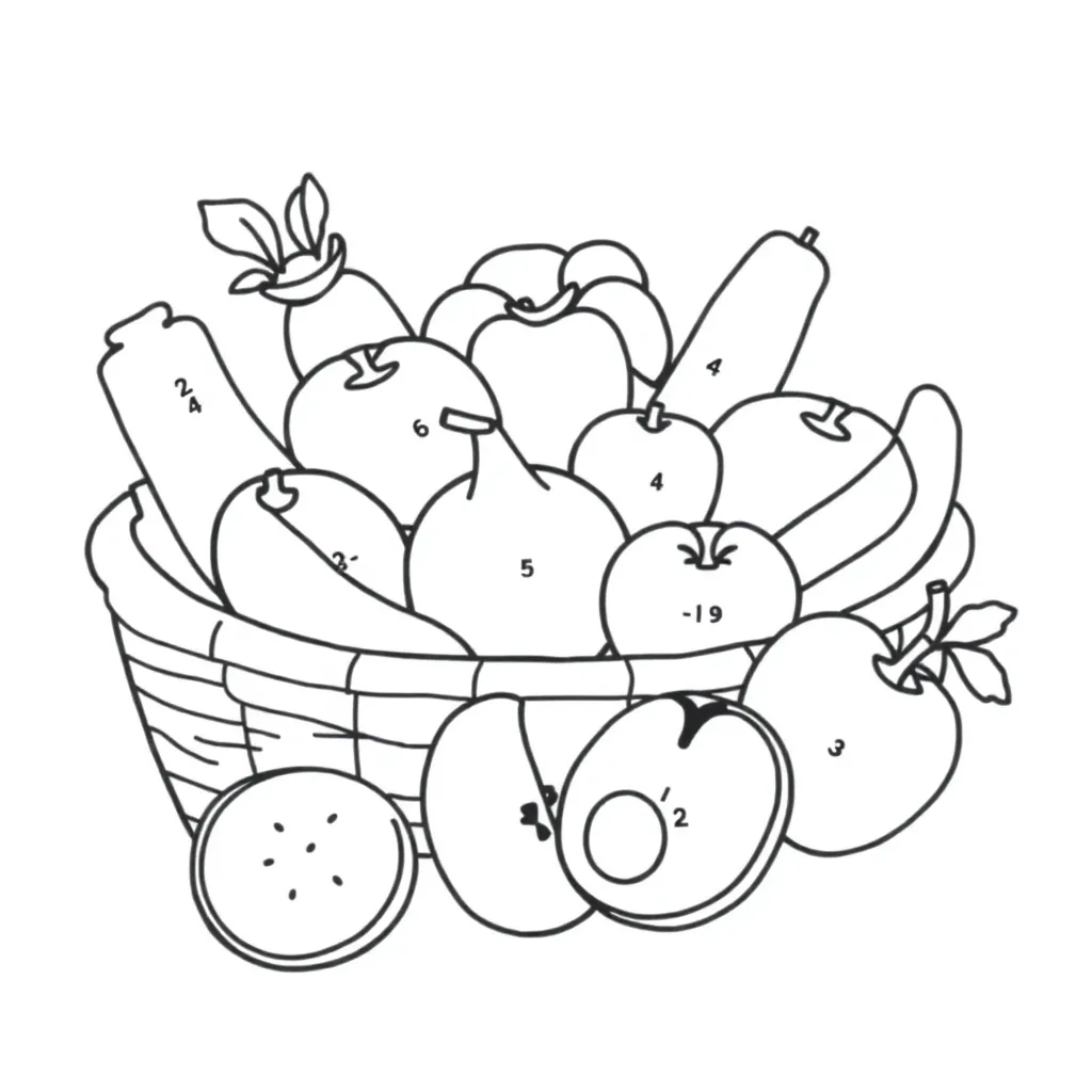 Counting blocks and numbers illustration