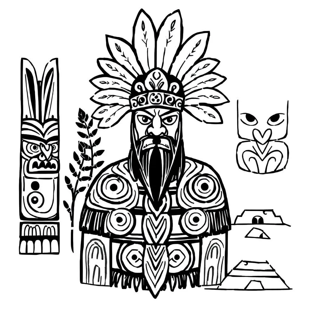 Character writing illustration