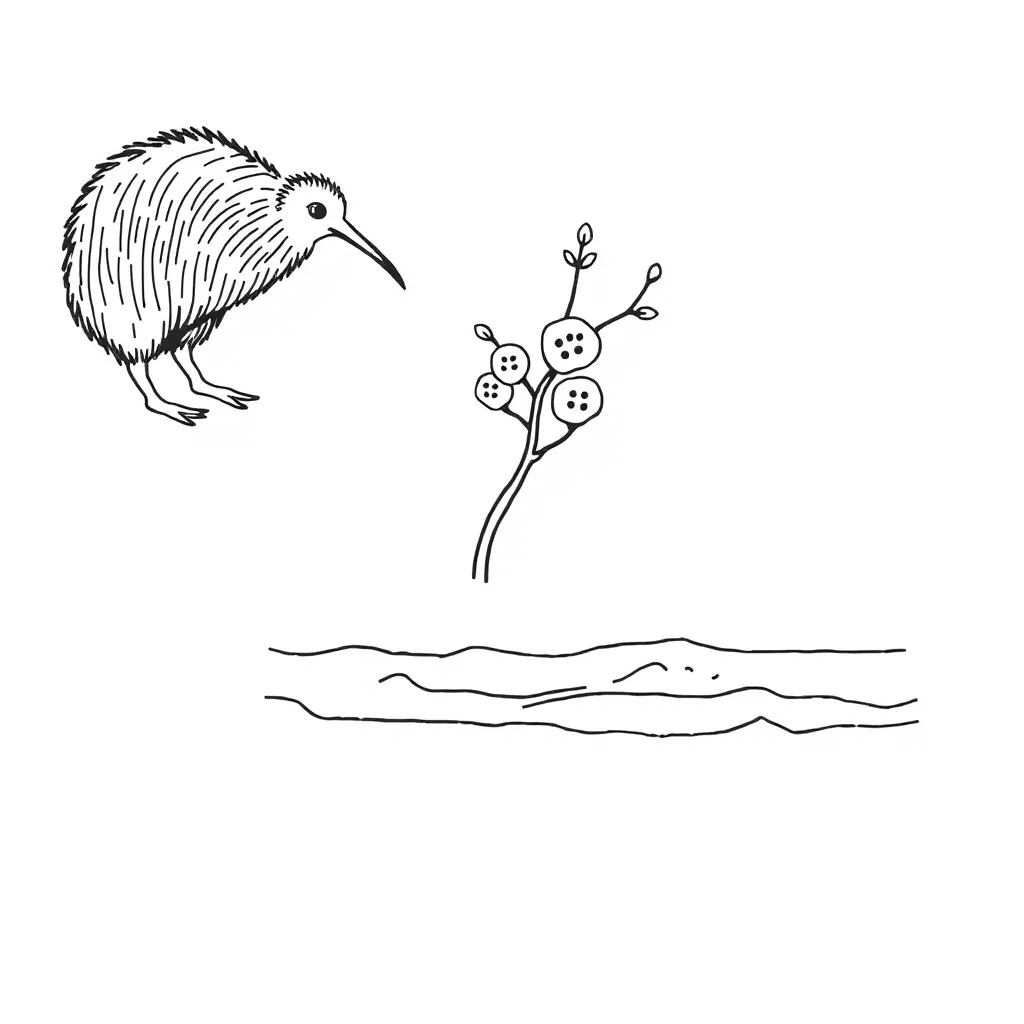 Tens blocks and number line illustration