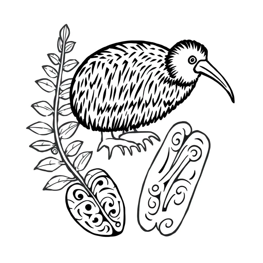 Māori language learning illustration