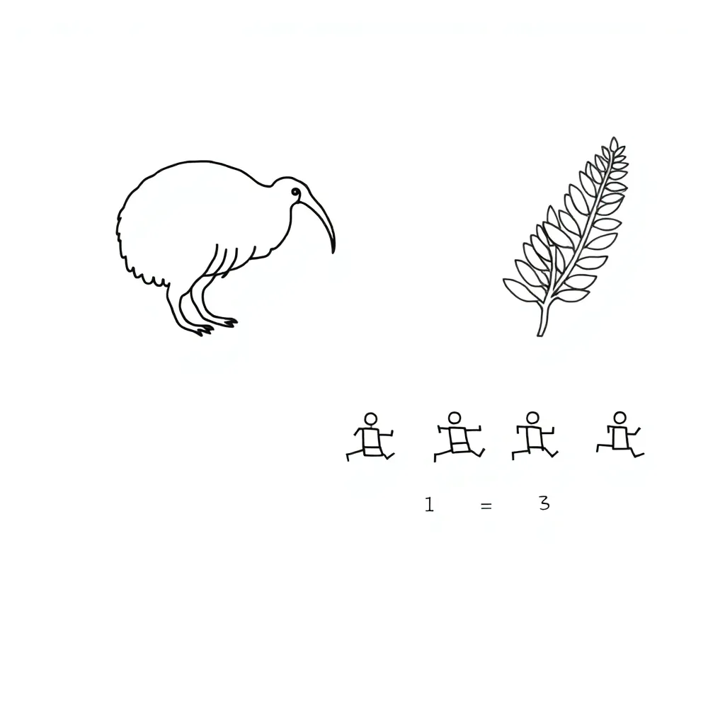 Number line with jumping arrows