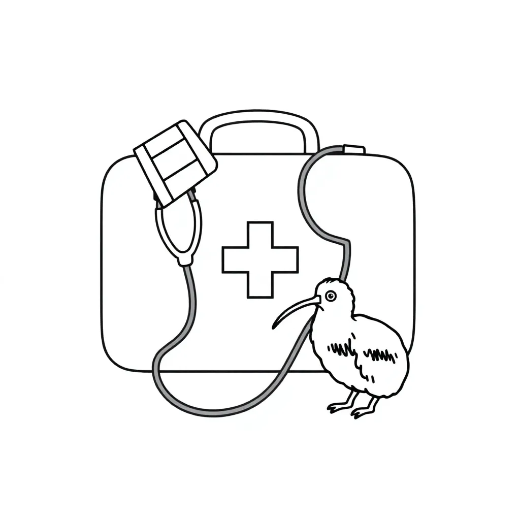 First aid kit and medical cross illustration