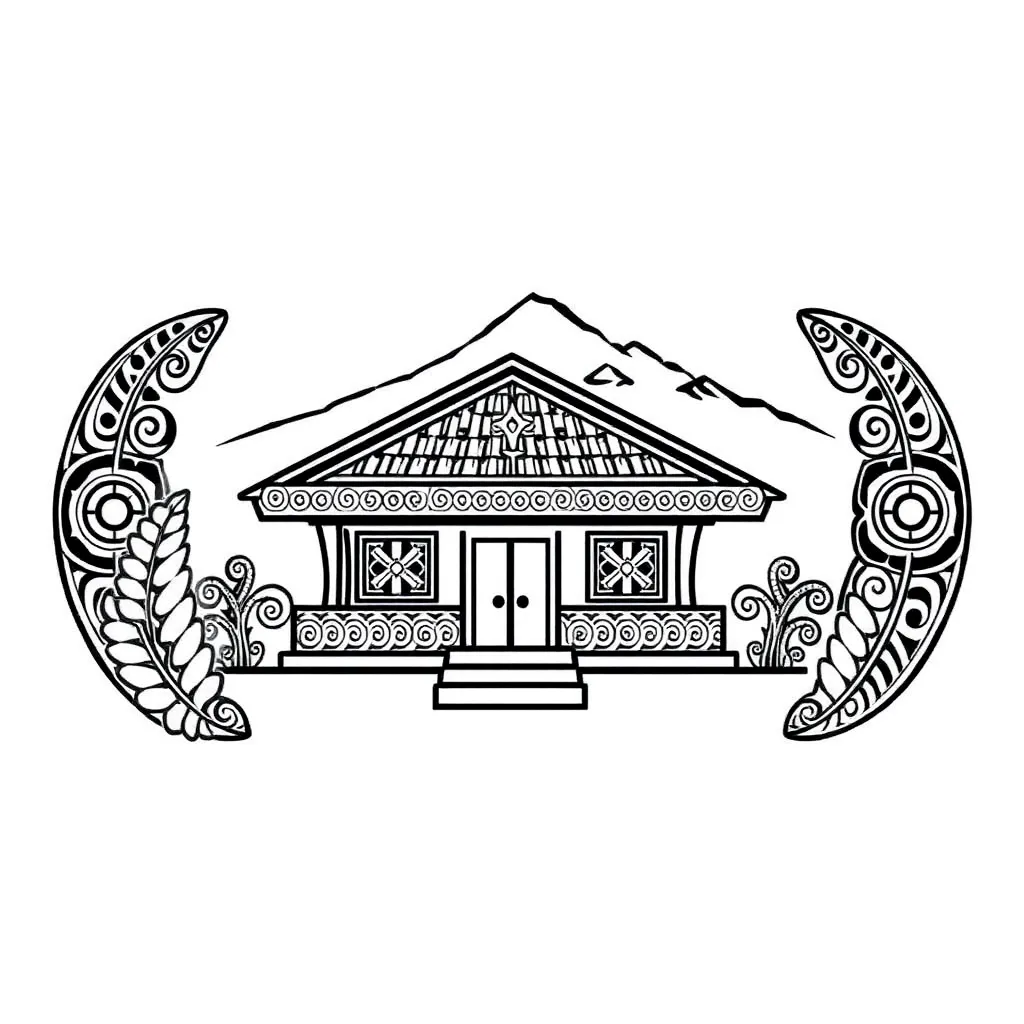 Māori cultural symbols and landscape