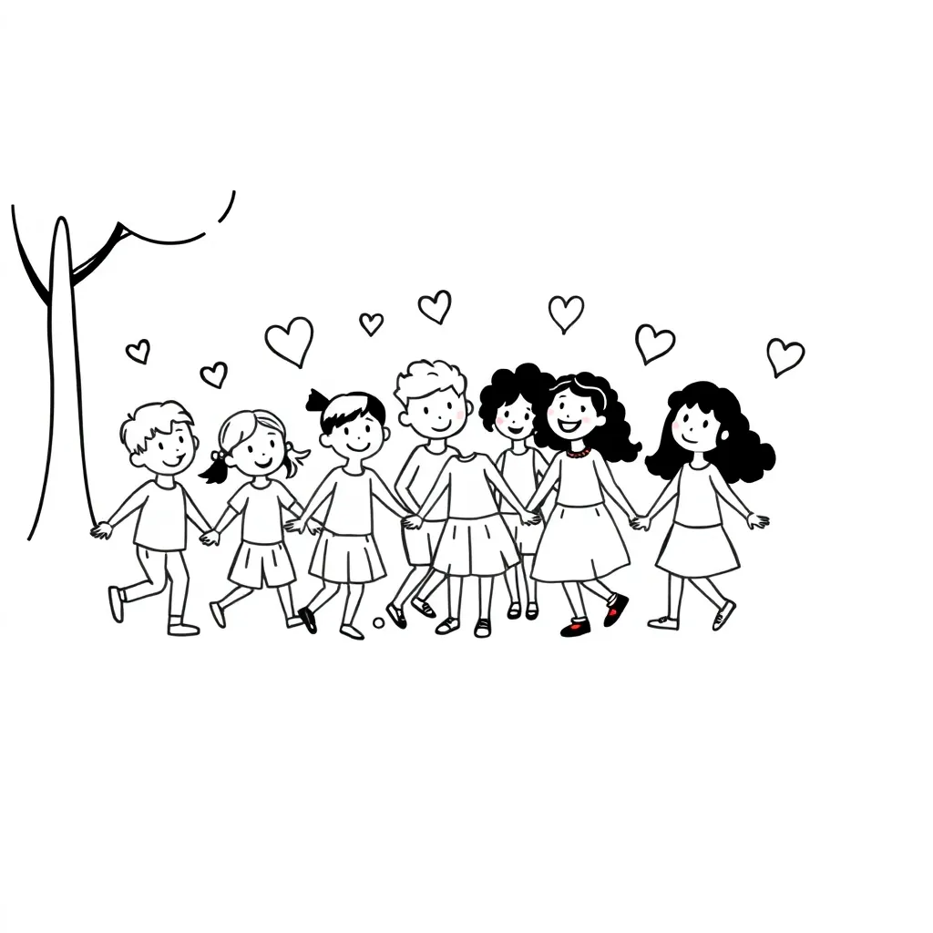 Students showing respect and care for each other