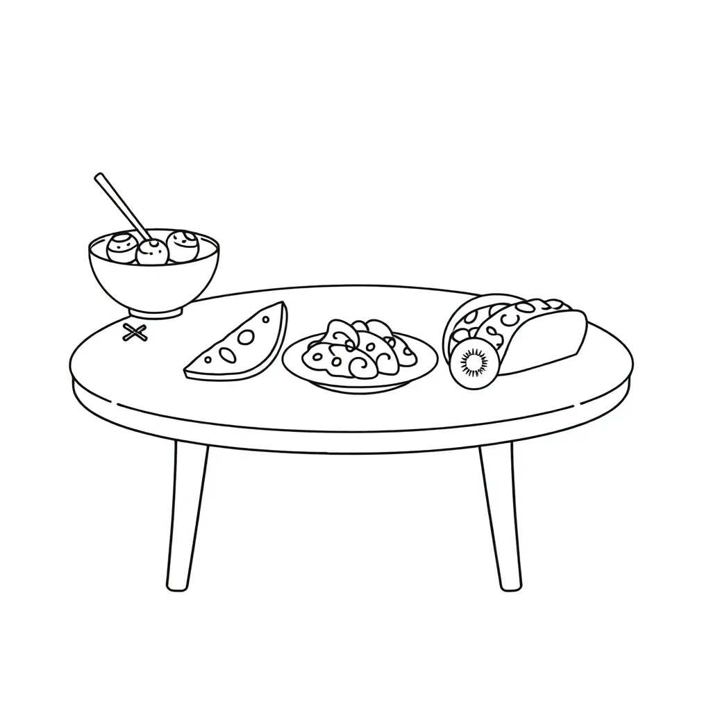 Global foods illustration