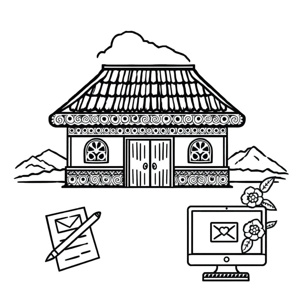 Email writing illustration