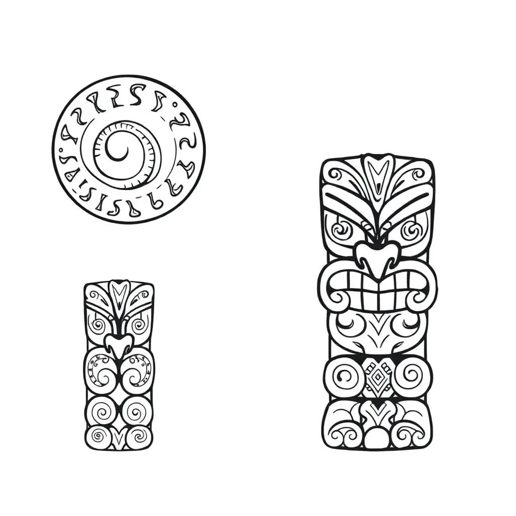 Māori movement and kapa haka illustration