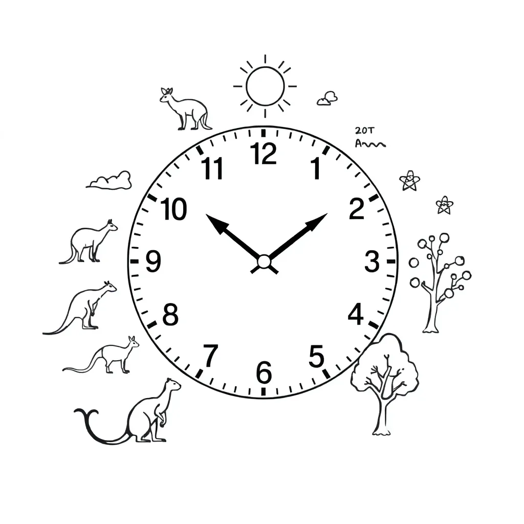 Clock showing time