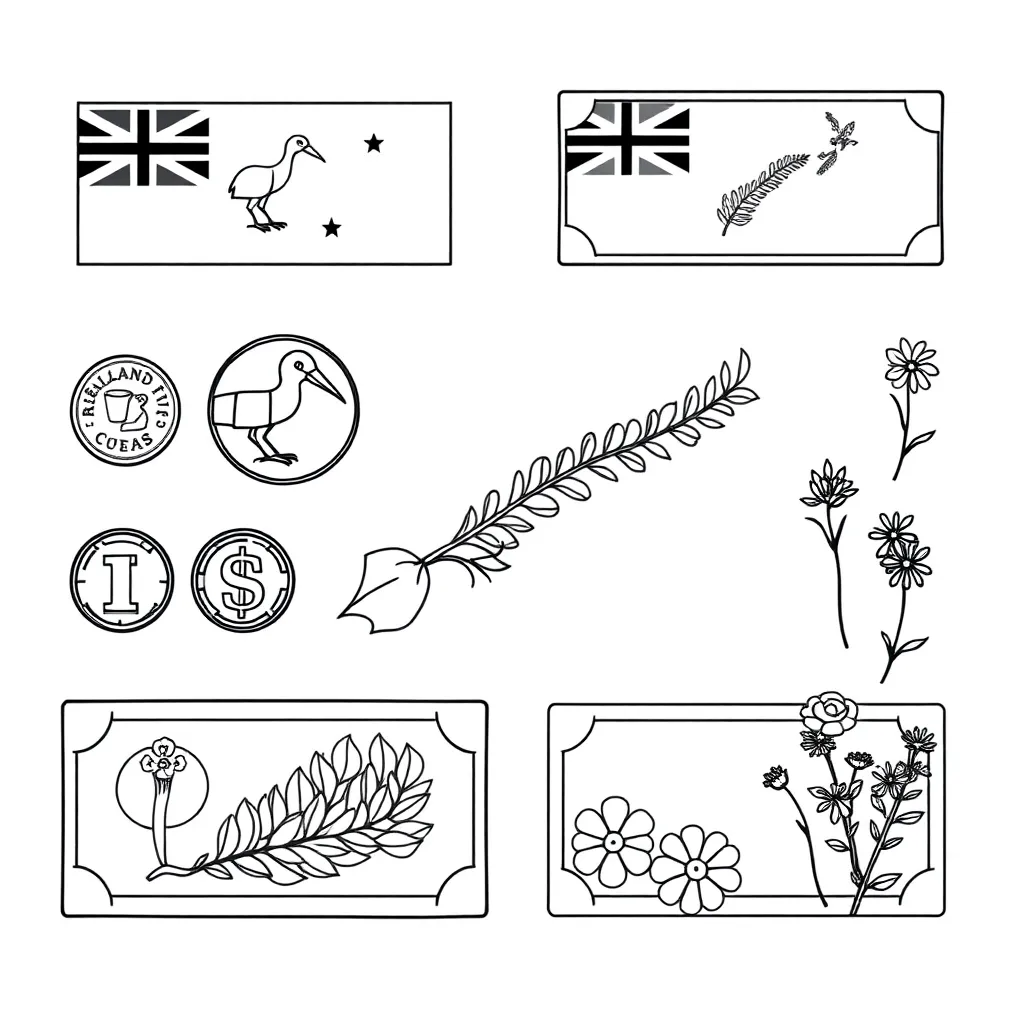 New Zealand coins and notes